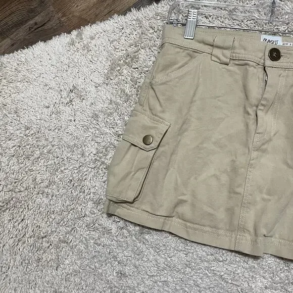Princess Polly Size 4 Beige Lydie Cargo Mini Skirt - Picture 3 of 6